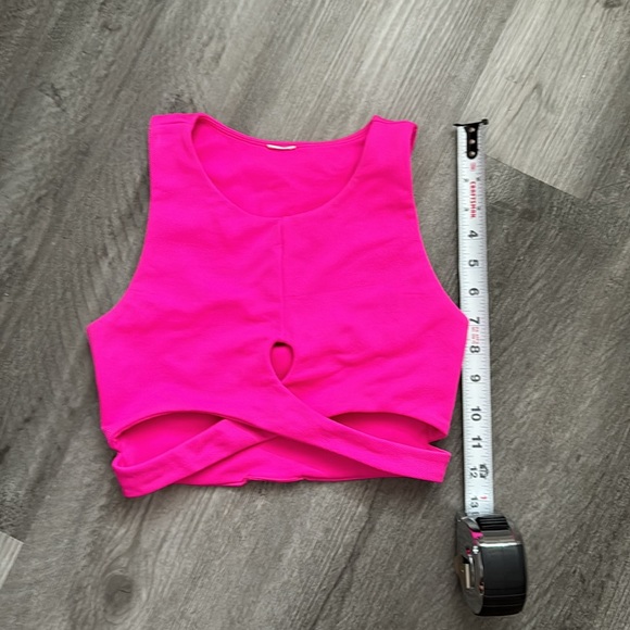 Fabletics - Keyhole Twist Tank Neon Pink - Size Small - Picture 3 of 8